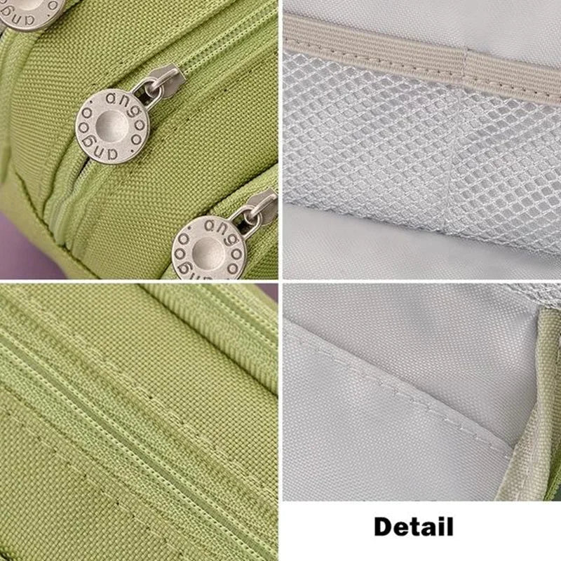 Large Capacity Pencil Case – Double-Sided Zippered Storage Bag