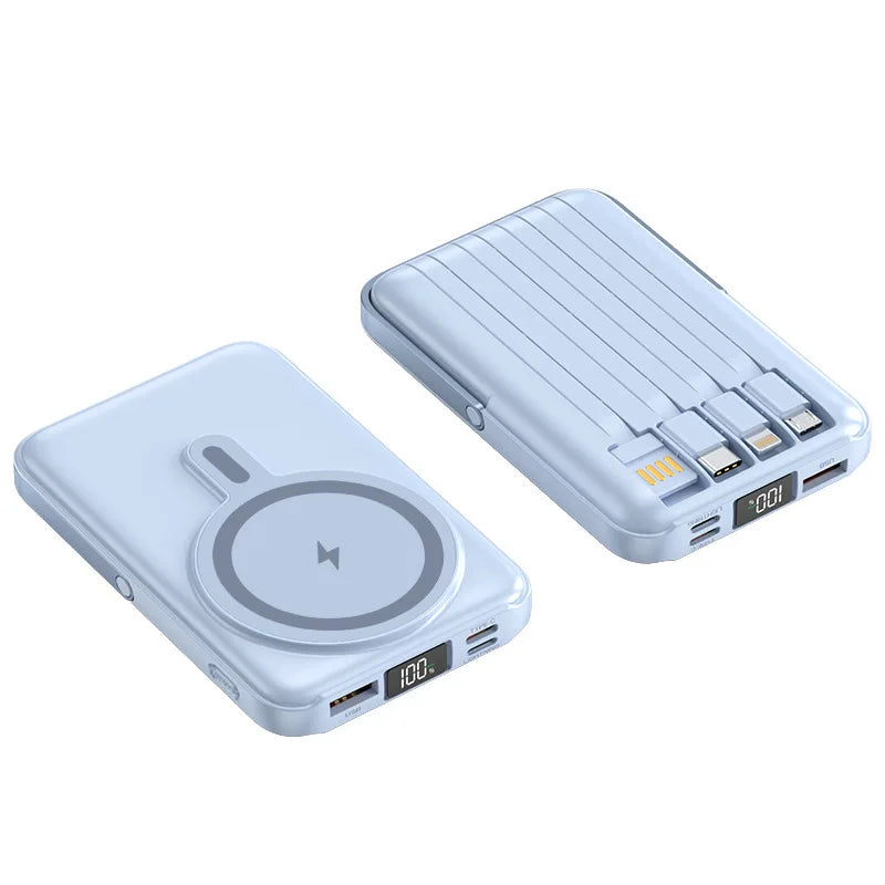 Magnetic 20,000mAh Power Bank for iPhone 15/14/13 – MagSafe Compatible