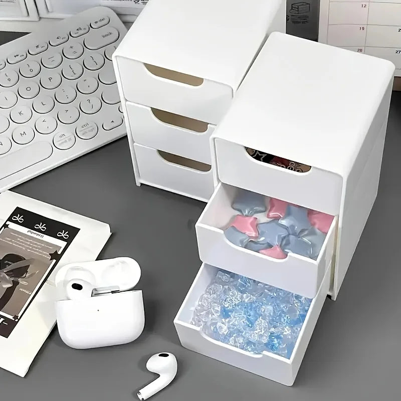 3-Tier Desktop Organizer with Drawers – Chic Office & Study Storage
