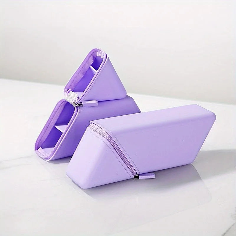 Foldable Silicone Pen Holder – Large Capacity Expandable Desk Organizer