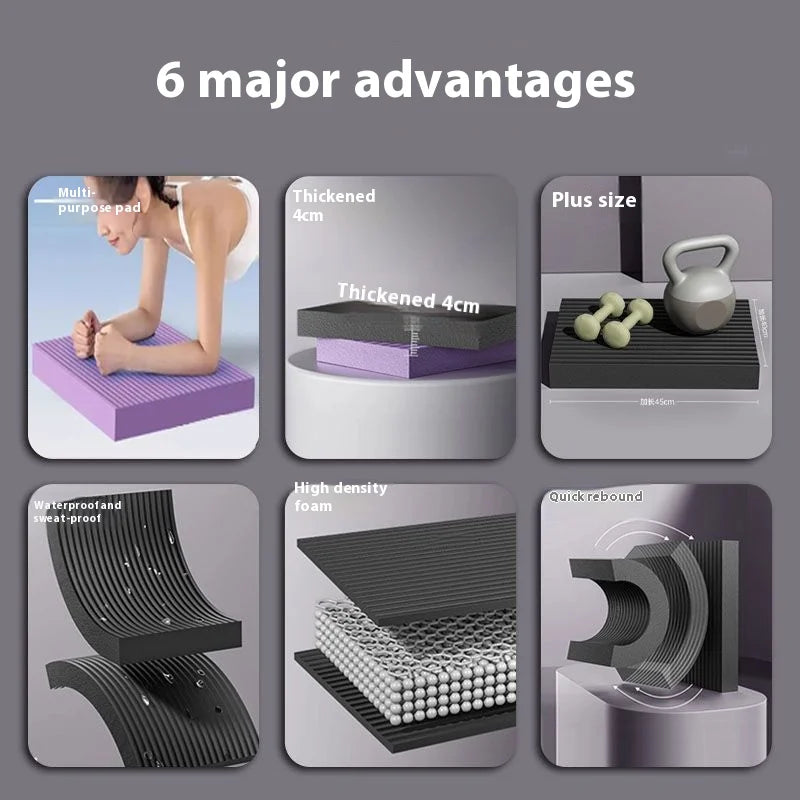 Non-Slip Thick Yoga Balance Mat – Large Exercise & Stretching Mat