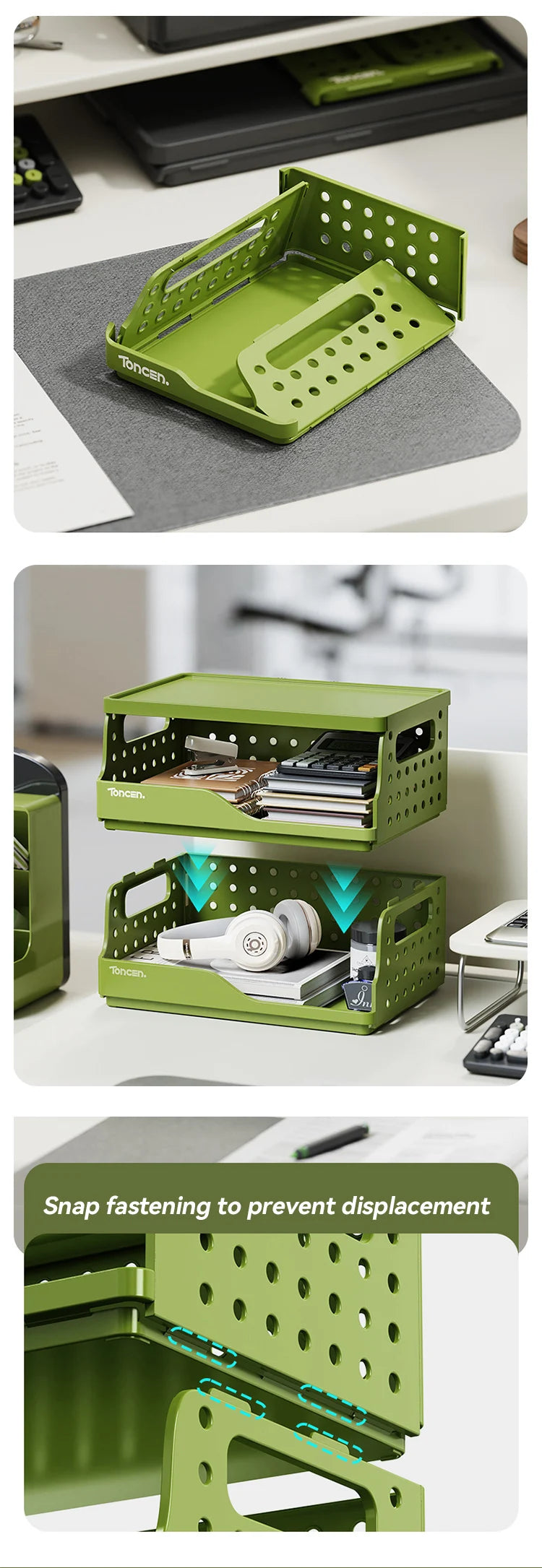 3-Tier Desktop Organizer with 2 Large Drawers – Office & Desk Storage