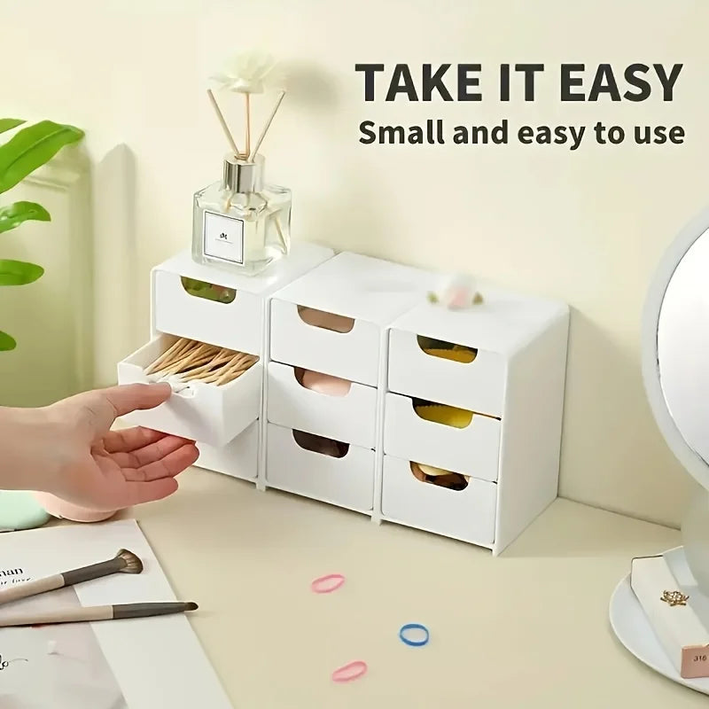 3-Tier Desktop Organizer with Drawers – Chic Office & Study Storage
