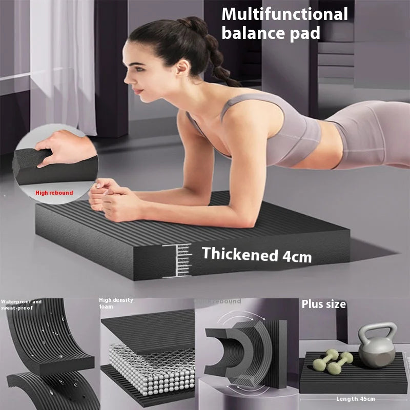 Non-Slip Thick Yoga Balance Mat – Large Exercise & Stretching Mat