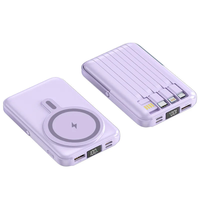 Magnetic 20,000mAh Power Bank for iPhone 15/14/13 – MagSafe Compatible