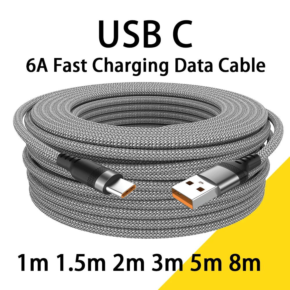 USB-C Fast Charging Cable 6A – Available in 1m, 2m & 3m