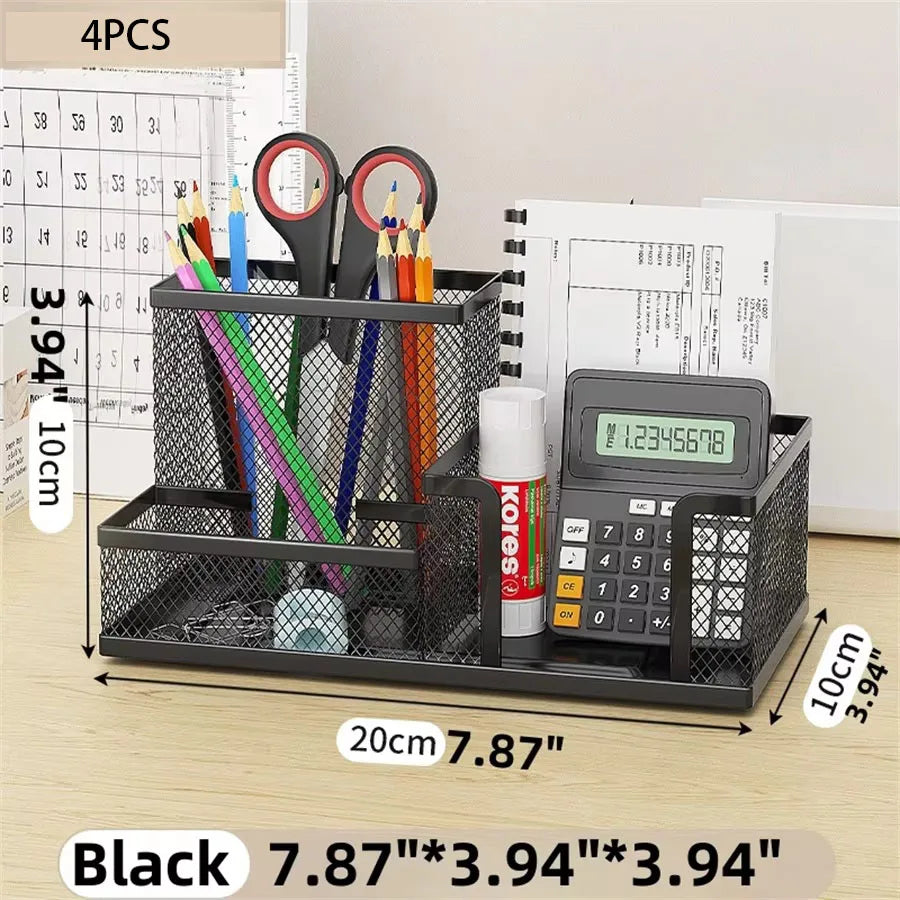 Mesh Desk Organizer with Pencil Holder – Office Supplies Caddy