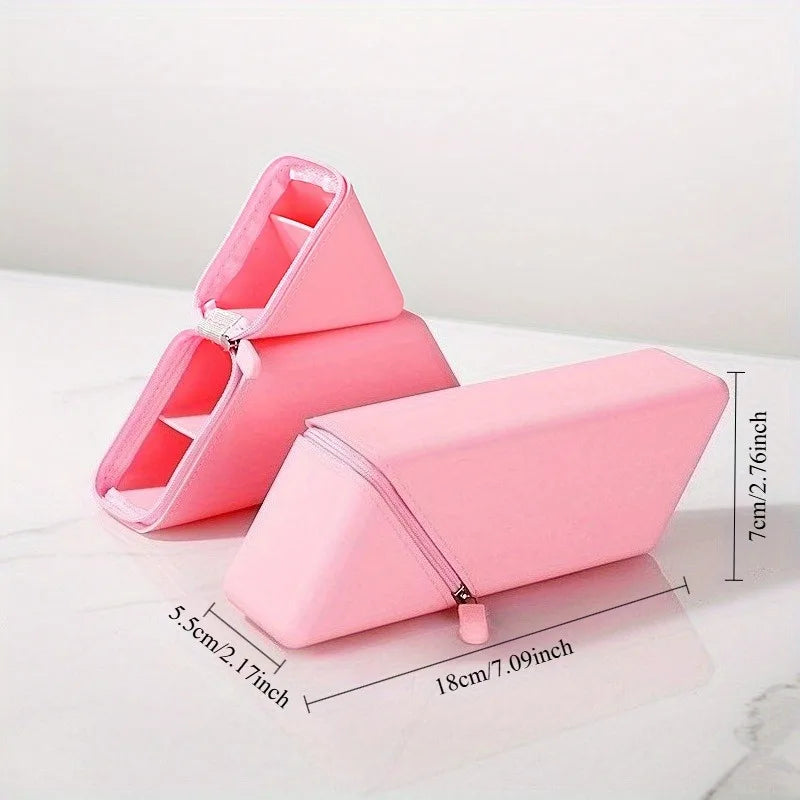 Foldable Silicone Pen Holder – Large Capacity Expandable Desk Organizer