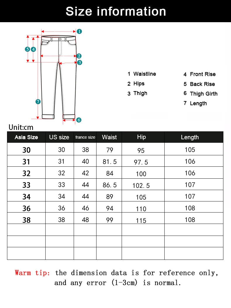 Men's Slim Straight Cotton Jeans – Comfortable Everyday Fit