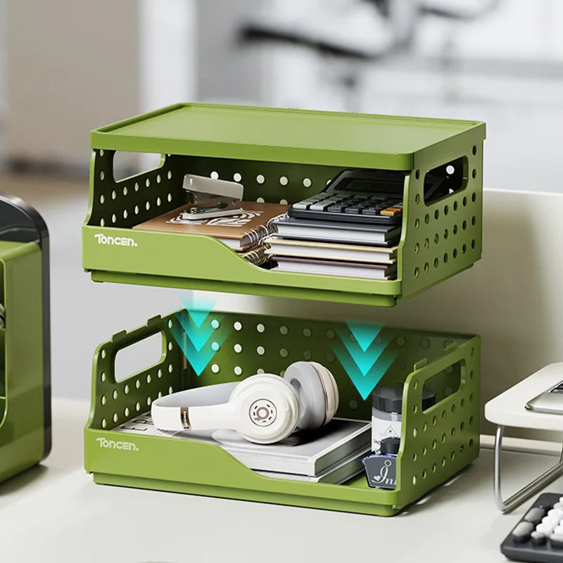 3-Tier Desktop Organizer with 2 Large Drawers – Office & Desk Storage
