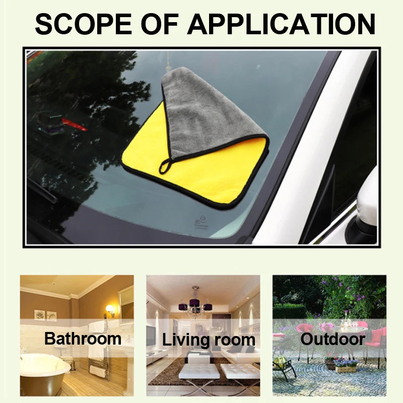 5-Pack Super Absorbent Microfiber Car Wash Towels