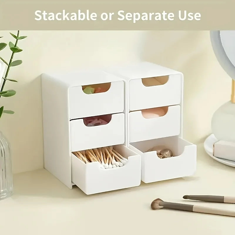 3-Tier Desktop Organizer with Drawers – Chic Office & Study Storage
