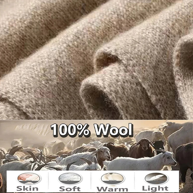Soft Knitted Wool Scarf & Shawl for Women – Warm Winter Wrap