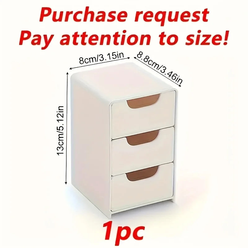 3-Tier Desktop Organizer with Drawers – Chic Office & Study Storage
