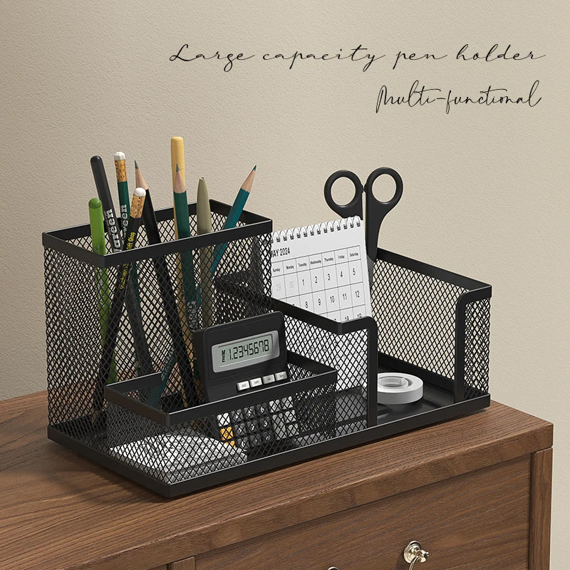 Mesh Desk Organizer with Pencil Holder – Office Supplies Caddy