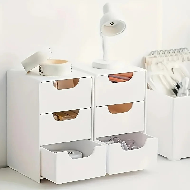3-Tier Desktop Organizer with Drawers – Chic Office & Study Storage