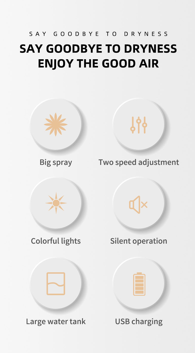 Cloud Mist Humidifier with LED Night Light